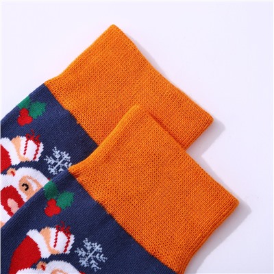 Haichin foreign trade Christmas mid-tube socks men European and American trendy Christmas socks women cross-border Santa Claus trendy socks