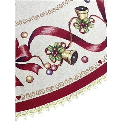 Красные бантики Юбка для елки д140 см тесьма 2415524