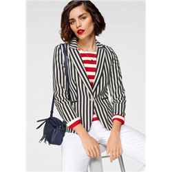 Blazer Milano Rib Размер 40, Производитель Tamaris, Цвет marine weiß