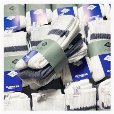 Spot Correct MDNS tide brand to help striped socks socks, Yu Wenle, men and women street sports mid -cotton socks