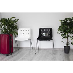 Стул SHT-ST56/S186-1
                        белый / черный муар