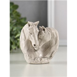 Фигурка гипс «Пара лошадей», 8×6×7 см, под камень