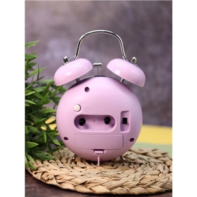 Часы-будильник «Clear wake-up with animals», purple (17,5х11,5 см)