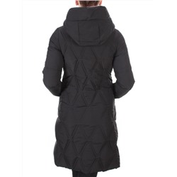 2158 BLACK Пальто зимнее облегченное  женское YINGPENG (150 гр. холлофайбер)