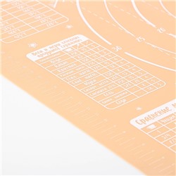 Силиконовый коврик для выпечки «Сладкая булочка», 50×40 см