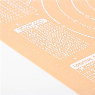 Силиконовый коврик для выпечки «Сладкая булочка», 50×40 см