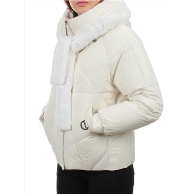 3342 MILK WHITE Куртка зимняя облегченная женская (130 гр. холлофайбер)