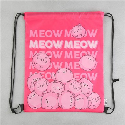 Мешок для обуви MEOW болоньевый, размер 43×33 см