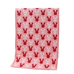 Export towels, home furnishings, four-layer cotton jacquard gauze rabbit face towel, soft water absorption souvenir factory price, four-layer thicker