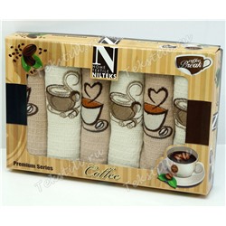 Кухонные Вафельные Полотенца Салфетки 45x70 см. 6 шт/уп. Cafe - Nilteks