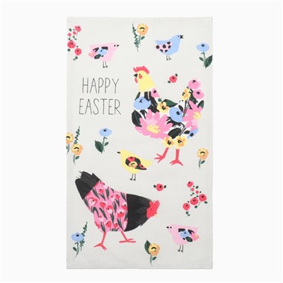 Полотенце кухонное Доляна Happy easter 28×46 см, рогожка, 100% хлопок, 160 г/м²