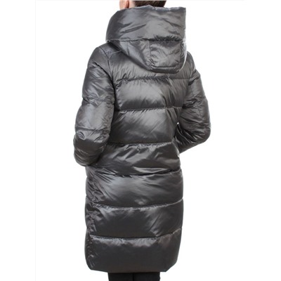 6809 DARK GREY Пальто зимнее женское KARERSITER (200 гр. холлофайбер)