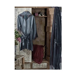 Халатик Женский (L) Lavida Antrasit Bayan Sabahlık Large - EcoCotton