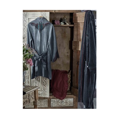Халатик Женский (L) Lavida Antrasit Bayan Sabahlık Large - EcoCotton