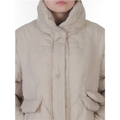 3062 BEIGE Куртка пуховая зимняя женская (утиный пух)