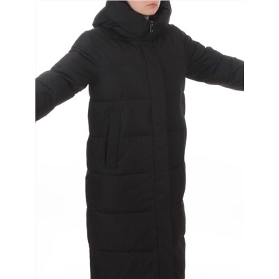 L667 BLACK Пальто зимнее женское (200 гр. холлофайбер)