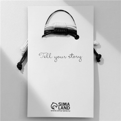 Браслеты парные «Неразлучники» зайчата с бантиками, цвет чёрно-белый, 7 см