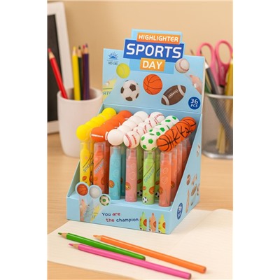 Маркер текстовыделитель "Balls", mix, шоу-бокс 36 шт.