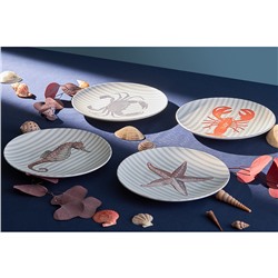 Набор из четырех тарелок Aquarium из коллекции Sea treasures, Ø21,5 см