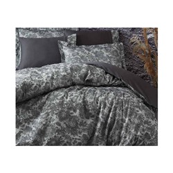 2 сп. Евро Комплект Постельного Белья Cotton Saten Akus Antrasit Çift - EcoCotton