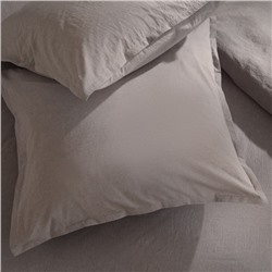 Наволочка SL Home "Деним" 70*70+2 см, цв.серый, 100% жатый хлопок