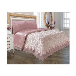 Комплект Постельного Белья с Покрывалом 240x260 см ЕВРО 2 сп.Pike Set Le Jardin D'OR