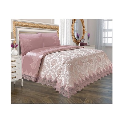 Комплект Постельного Белья с Покрывалом 240x260 см ЕВРО 2 сп.Pike Set Le Jardin D'OR