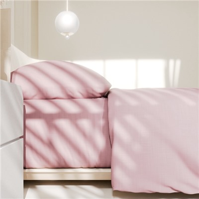 Постельное бельё Этель 1,5 сп Crystal rose 143х215, 150х214, 50х70см-2 шт,100% хлопок, поплин 125г/м2