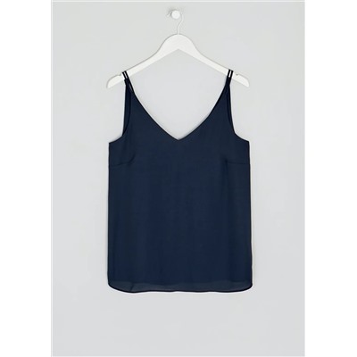 Navy Double Strap Cami Top