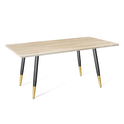 Стол SHT-TU104/120/80 МДФ
                        черный муар / золото / дуб сонома светлый