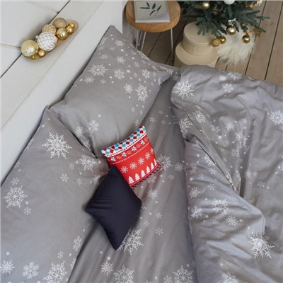 Постельное белье новогоднее LoveLife 2сп Star 175*215см,200*225см,50*70см-2штуки