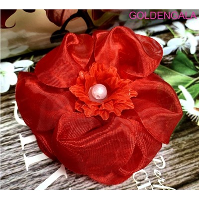 Бант на резинке ажурный №9 диаметр 8 см модель 1