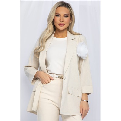 Пиджак льняной Мэрлин (бежевый) Б13255-7М