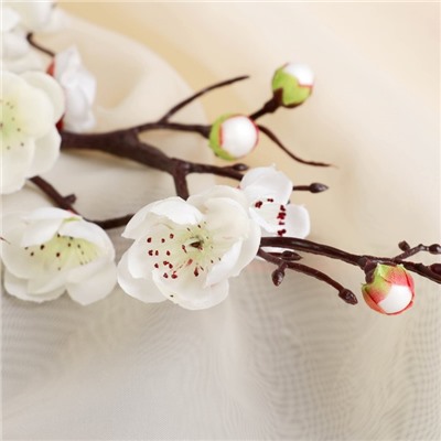 Цветы искусственные «Ветка сакуры», 3×60 см, белые