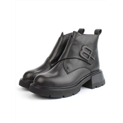 04-M3-L857 BLACK Ботинки зимние женские (натуральная кожа, натуральный мех)