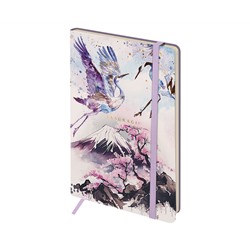Записная книжка А5 80л. ЛАЙТ, кожзам, Greenwich Line "Sakura. Shadoof", с резинкой, тиснение фольгой, блок в линию