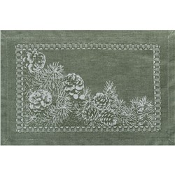 19С229-ШР 45*30 Салфетка "Сосновый бор" цв. 81 рис. 490 зеленый