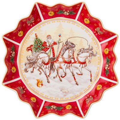 БЛЮДО LEFARD "ТРОЙКА" 26*4 СМ КРАСНОЕ (КОР=8ШТ.)