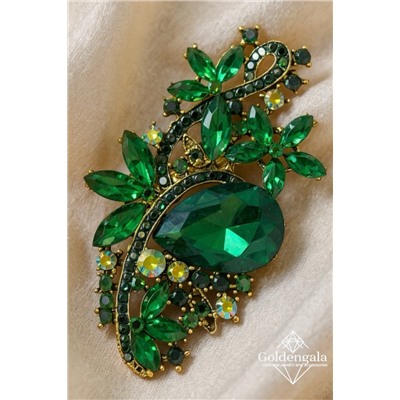 Брошь-кулон крупная с кристаллами БР4 модель БРО/16