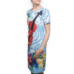 P307 LT. BLUE Платье женское (100% полиэстер)