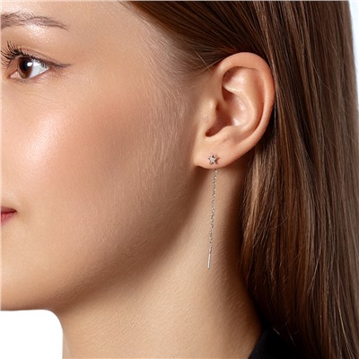 Серьги родированные серебро 925*