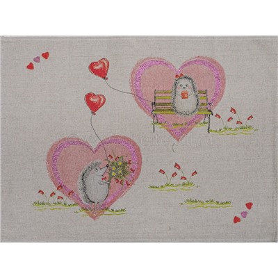 22С145-ШР+К/п.р/фкор Комплект полотенец из 3 шт. 45*60 "Ёжики-3" рис. 396