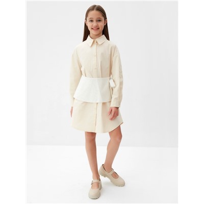 Юбка(баска) для девочки MINAKU: PartyDress, цвет белый, рост 152 см