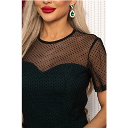 Платье Эйрена (черно-зеленое) П14720-6М