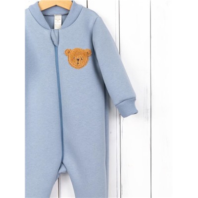 Комбинезон на стопе Baby Boom К381/6-Ф Мишка серо-голубой