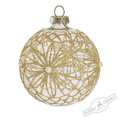 Шар "Король Солнце" (стекло прозрачное) 8 см