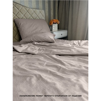 “Акция Простыня на резинке Льняные мотивы “Беж” 100% Хлопок