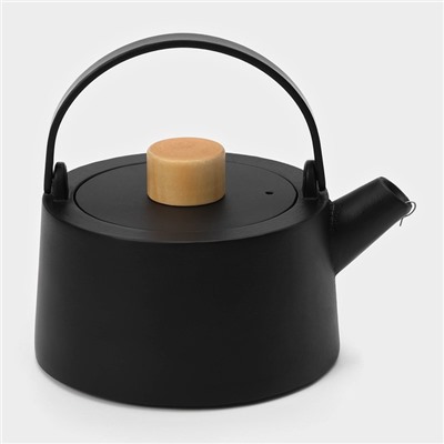 Чайник Magma «Сайгон», 1.1 л, чугун, с ситом, с эмалированным покрытием внутри, индукция, чугун, чёрный