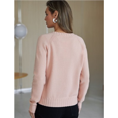 Джемпер с V вырезом из мягкой пряжи с кашемиром