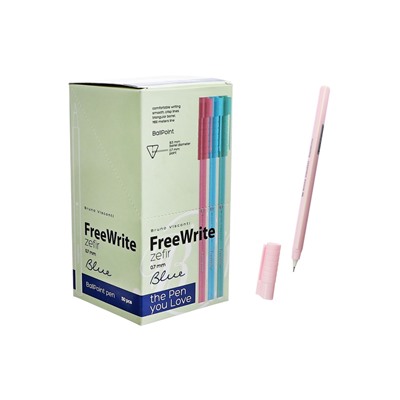 Ручка шариковая BrunoVisconti FreeWrite Zefir, 0.7мм, стерж/син МИКС